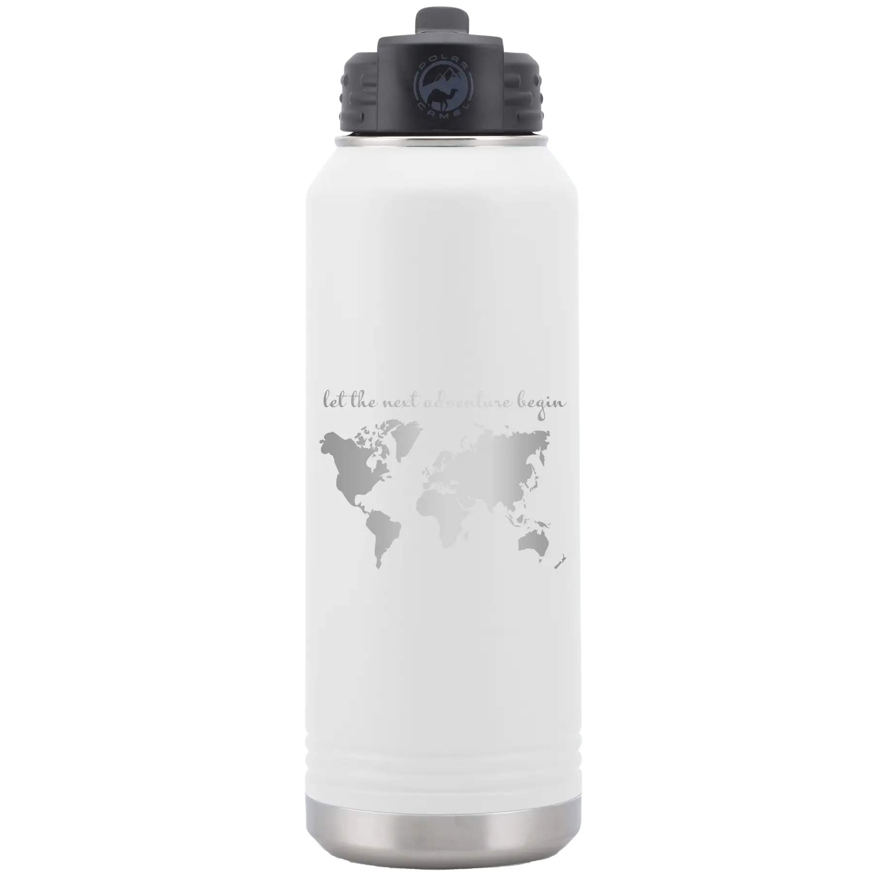 Lost Dad Let the next adventure begin 32 oz Water Bottle | White