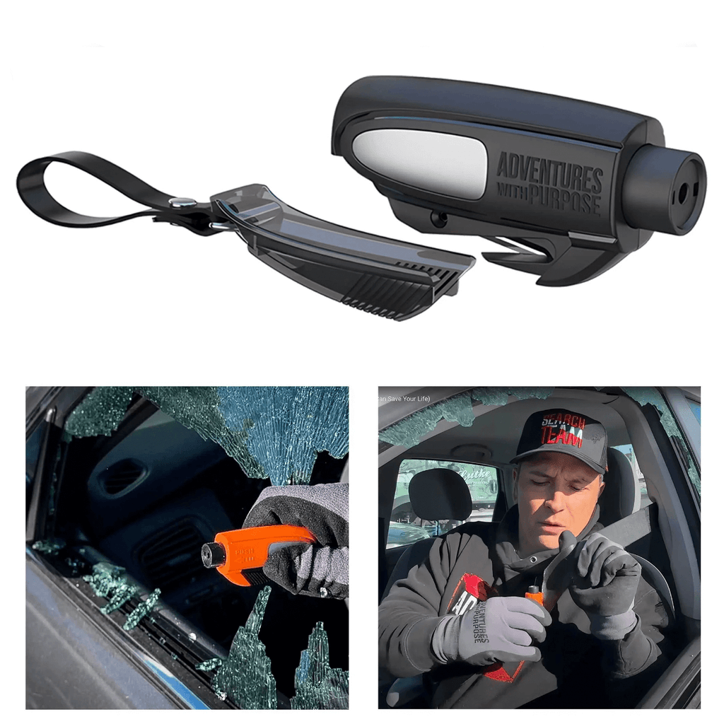 2-in-1 Stuck Dad Emergency Window Breaker & Seatbelt Cutter