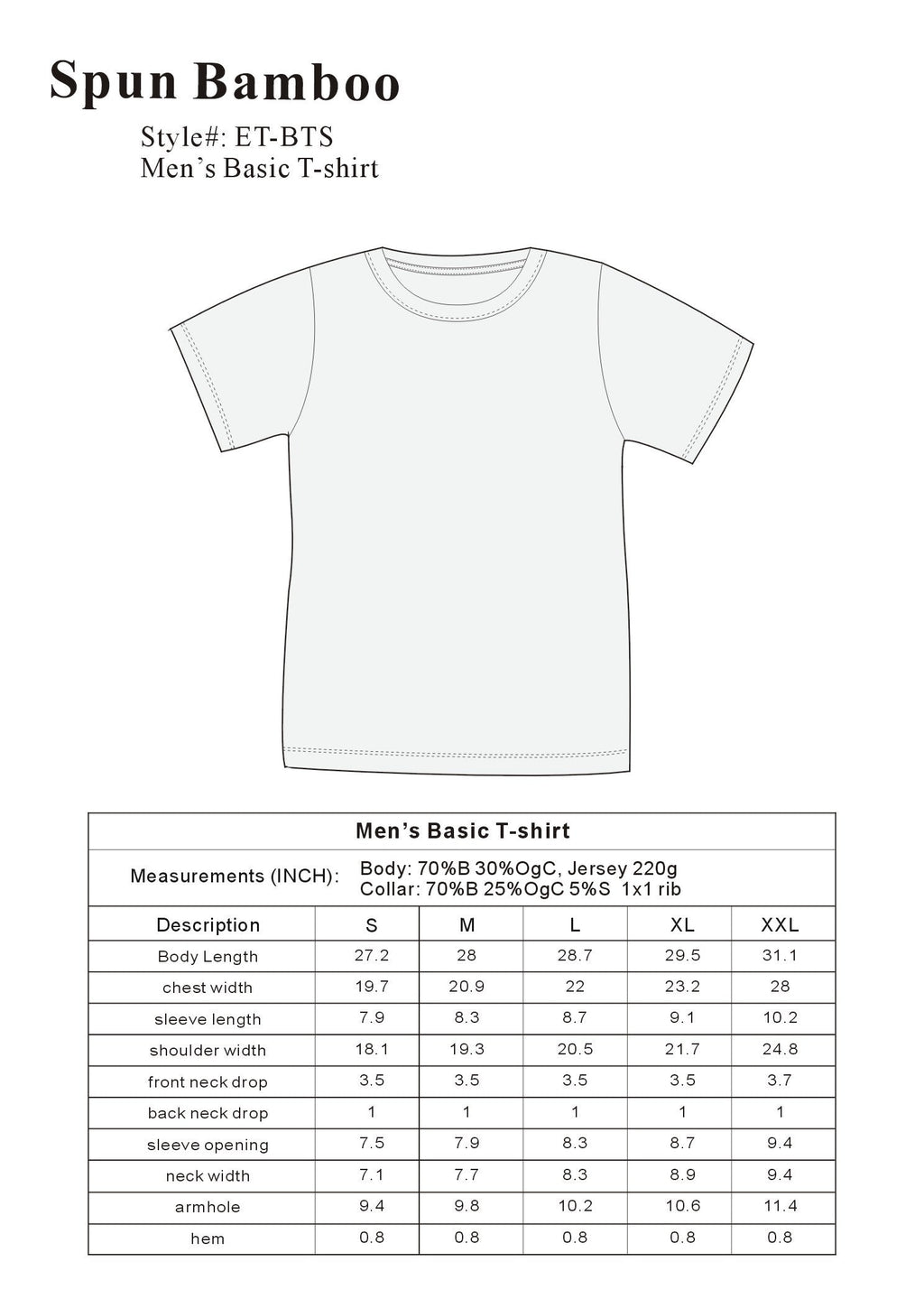 The Original Lost Dad Cool Bamboo Viscose/Organic Cotton Short Sleeve T-Shirt - Classic Cut