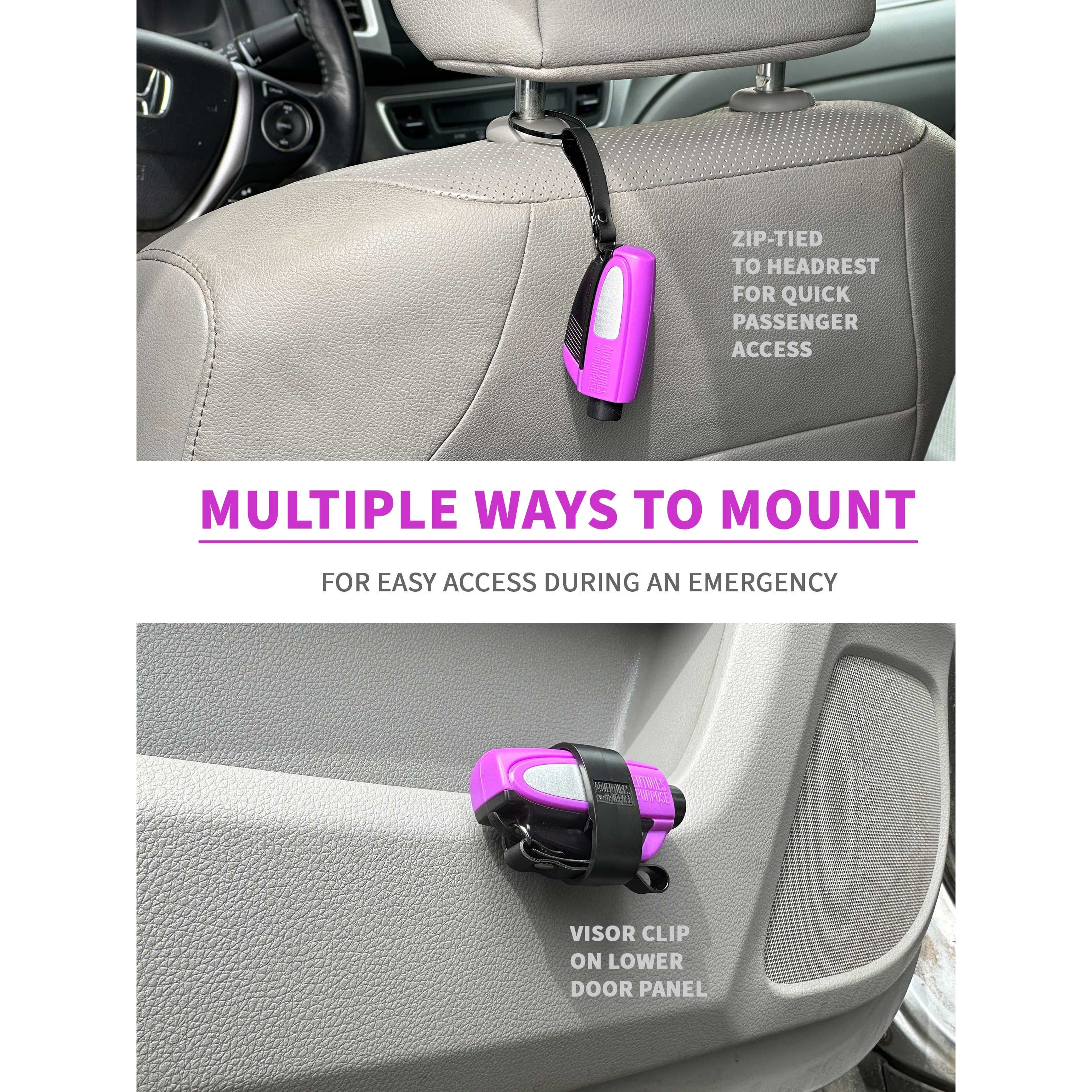 2-in-1 Stuck Dad Emergency Window Breaker & Seatbelt Cutter